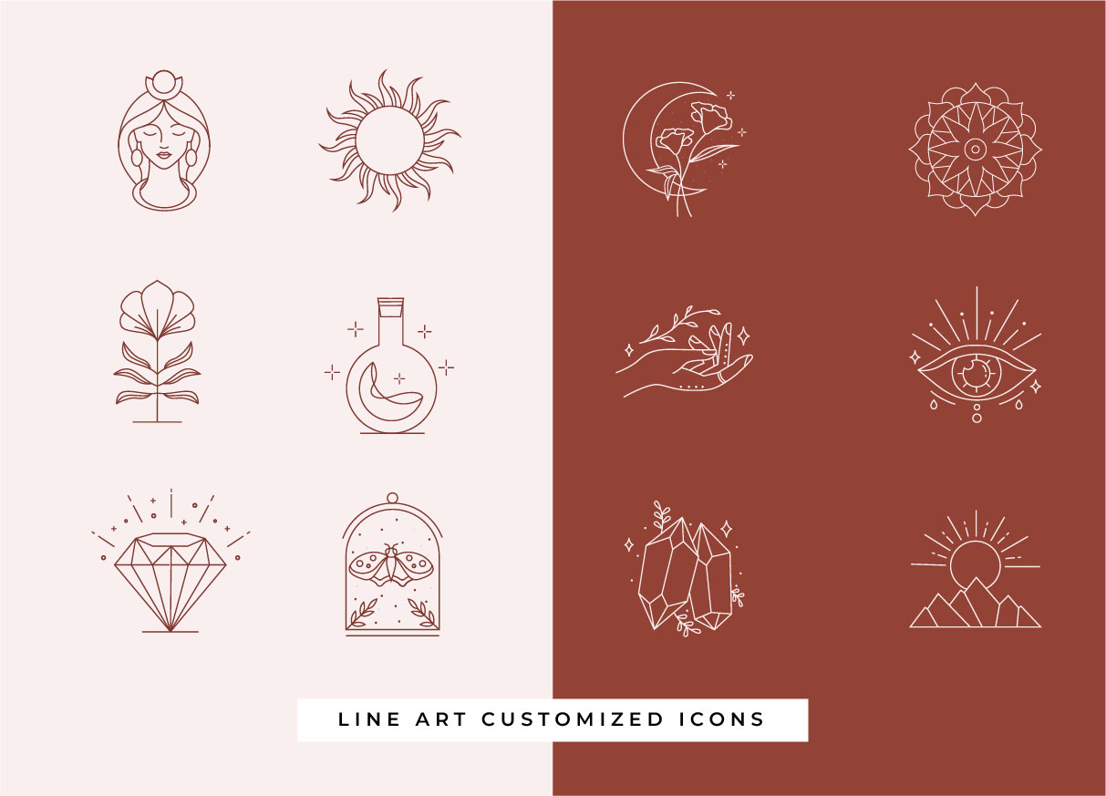 Line art Customised icon